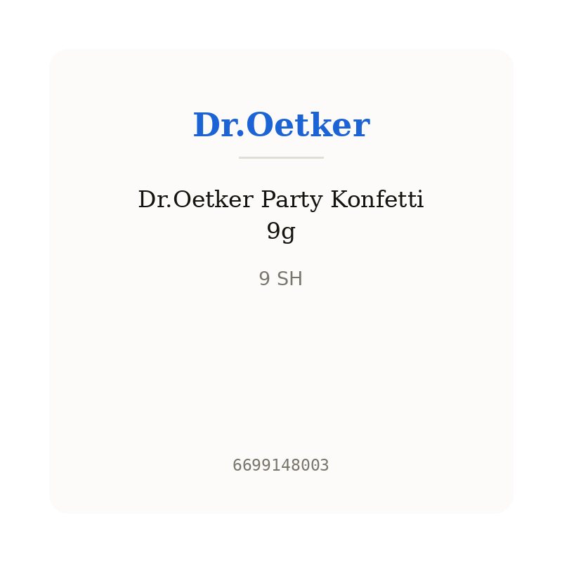 Dr.Oetker Party Konfetti 9g