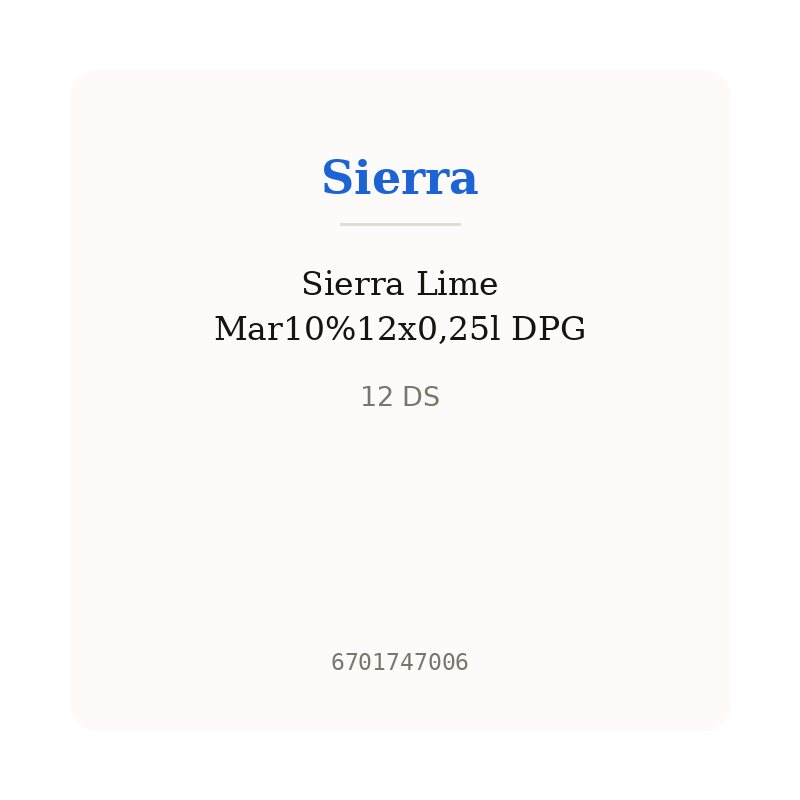 Sierra Lime Mar10%12x0,25l DPG