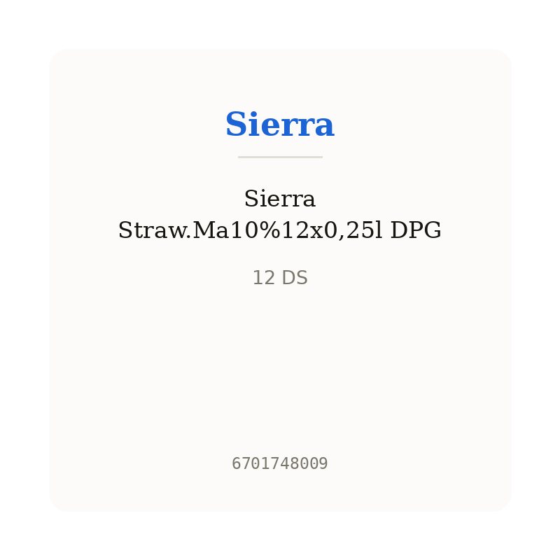 Sierra Straw.Ma10%12x0,25l DPG