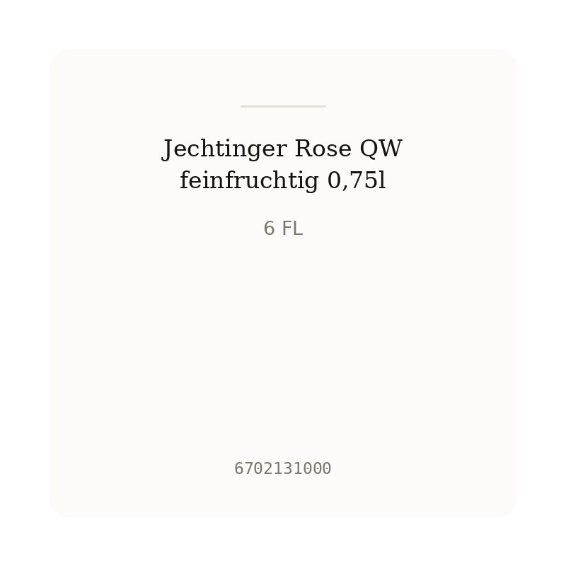 Jechtinger Rose QW feinfruchtig 0,75l