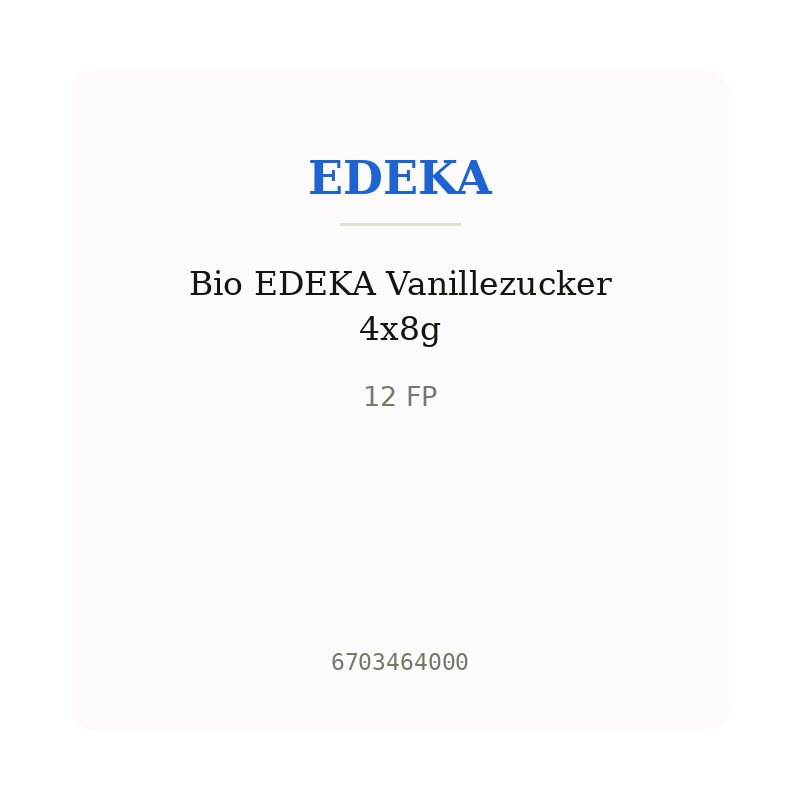 Bio EDEKA Vanillezucker 4x8g