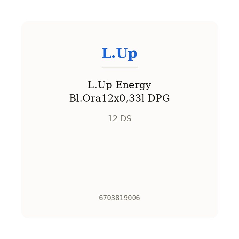 L.Up Energy Bl.Ora12x0,33l DPG