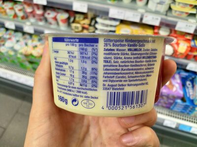 Dr.Oetker Götterspeise Himbeer mit Bourbon-Vanille Sosse 160g