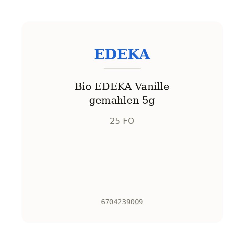 Bio EDEKA Vanille gemahlen 5g
