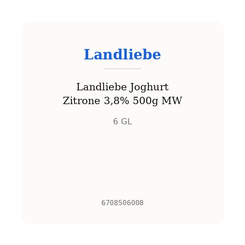 Landliebe Joghurt Zitrone 3,8% 500g MW