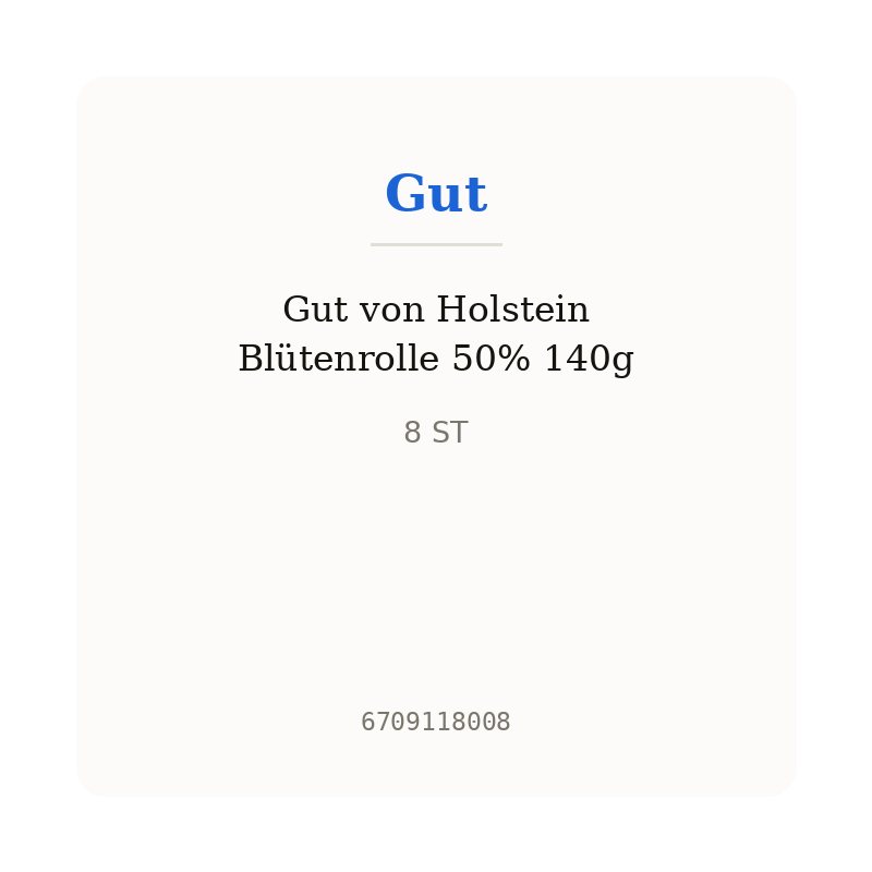 Gut von Holstein Blütenrolle 50% 140g