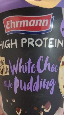 Ehrmann High Protein Pudding White Choc Style Chocsplits 230g