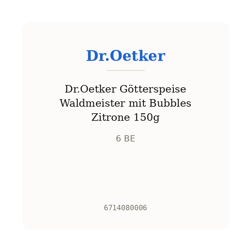 Dr.Oetker Götterspeise Waldmeister mit Bubbles Zitrone 150g