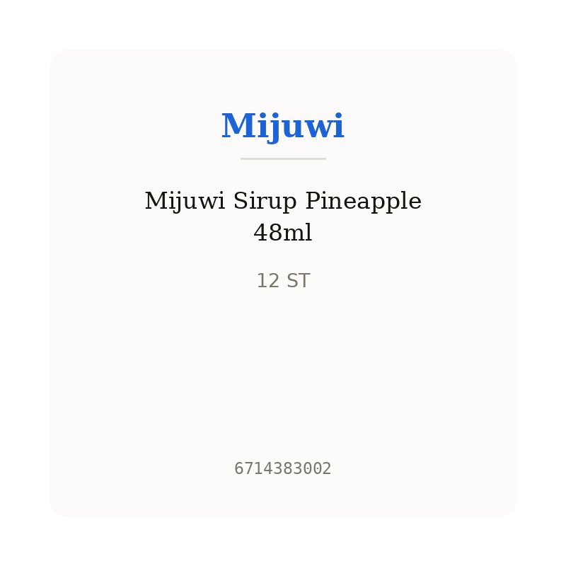 Mijuwi Sirup Pineapple 48ml