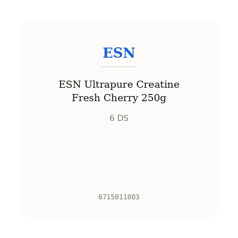 ESN Ultrapure Creatine Fresh Cherry 250g