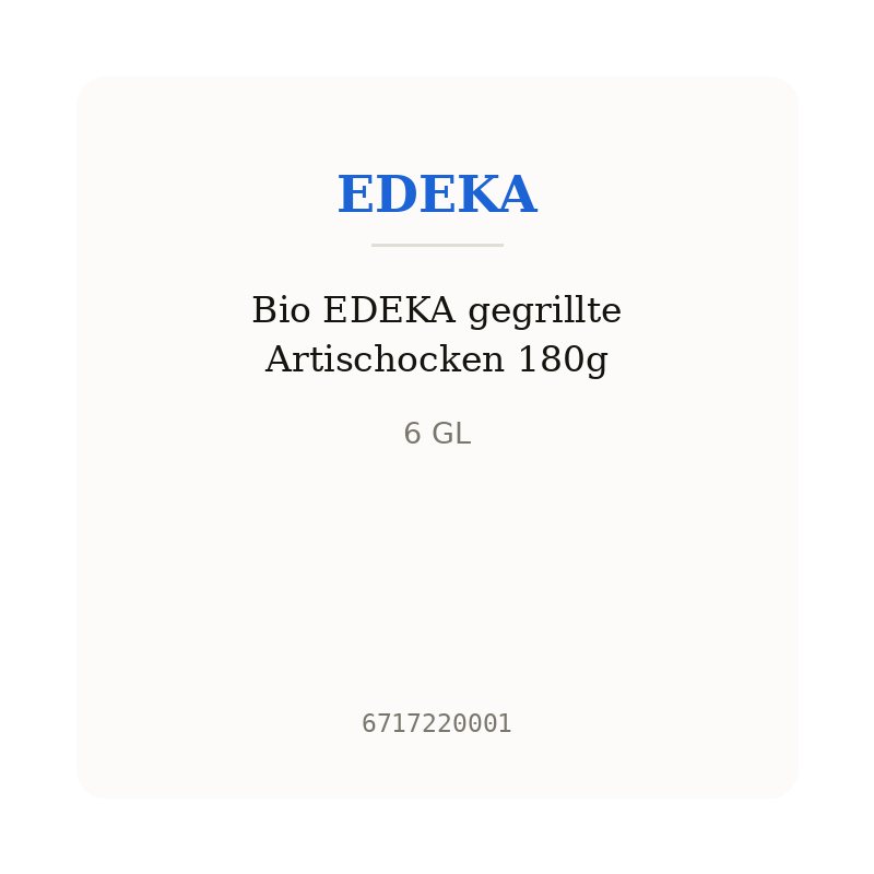Bio EDEKA gegrillte Artischocken 180g