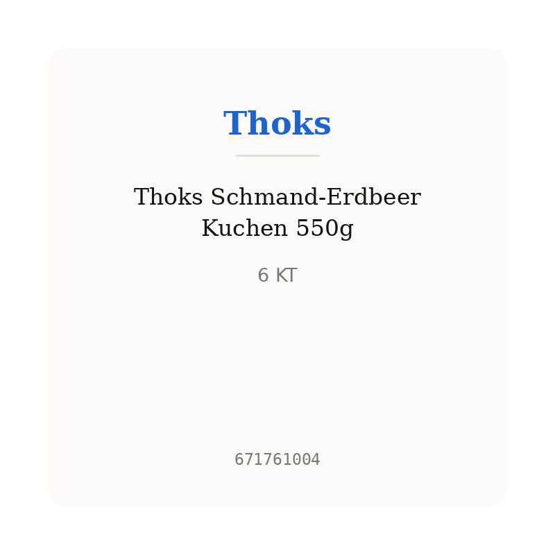 Thoks Schmand-Erdbeer Kuchen 550g