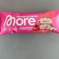 More Satisbite Bar White Strawberry Cream 50g
