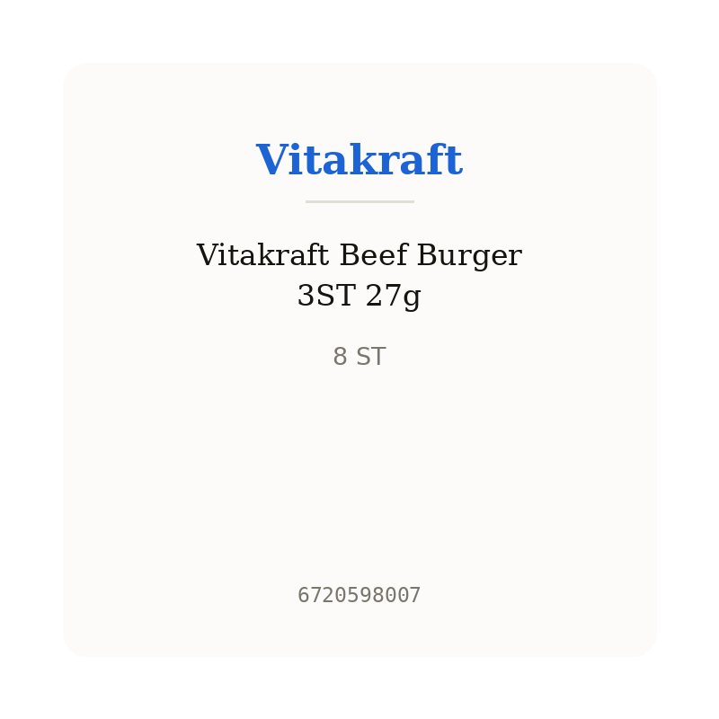 Vitakraft Beef Burger 3ST 27g