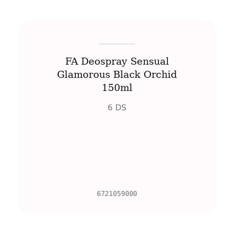 FA Deospray Sensual Glamorous Black Orchid 150ml