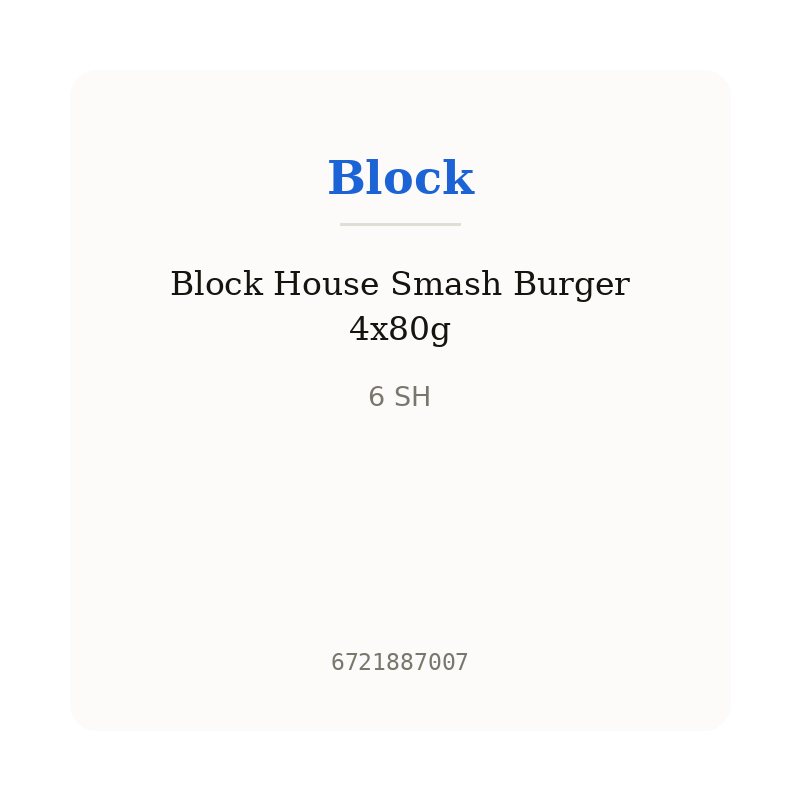 Block House Smash Burger 4x80g