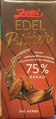 Zetti Edel Bitter 75%Cacao 100g
