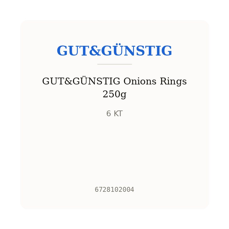 GUT&GÜNSTIG Onions Rings 250g