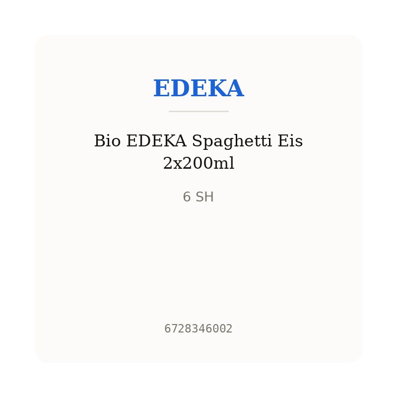 Bio EDEKA Spaghetti Eis 2x200ml