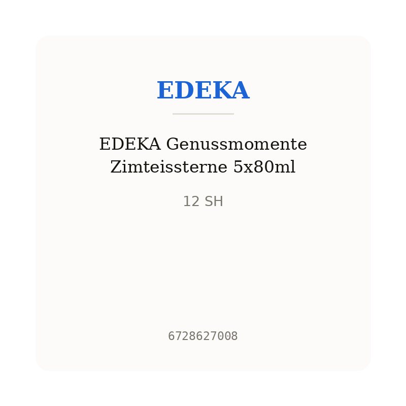 EDEKA Genussmomente Zimteissterne 5x80ml