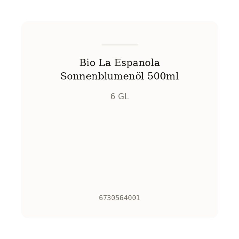 Bio La Espanola Sonnenblumenöl 500ml