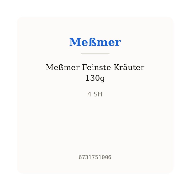 Meßmer Feinste Kräuter 130g