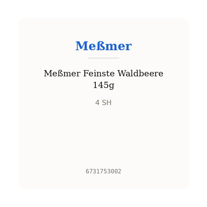 Meßmer Feinste Waldbeere 145g