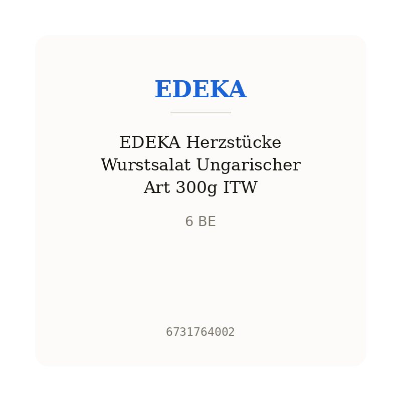 EDEKA Herzstücke Wurstsalat Ungarischer Art 300g ITW