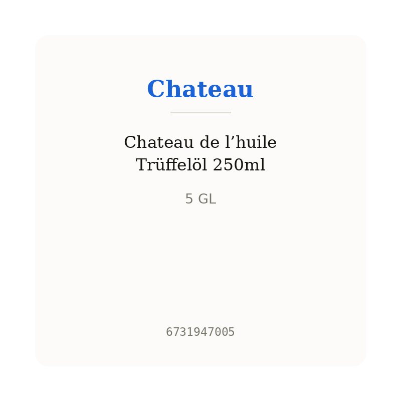 Chateau de l’huile Trüffelöl 250ml