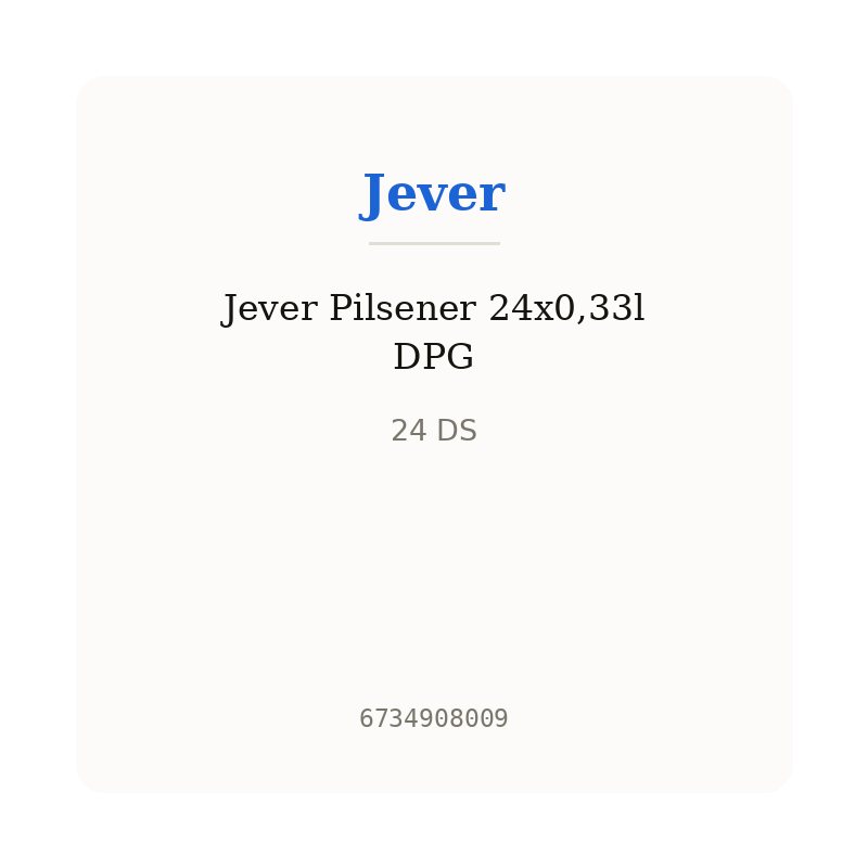 Jever Pilsener 24x0,33l DPG
