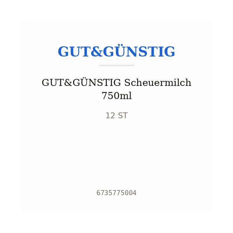 GUT&GÜNSTIG Scheuermilch 750ml
