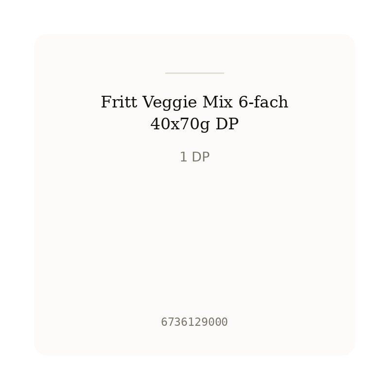 Fritt Veggie Mix 6-fach 40x70g DP