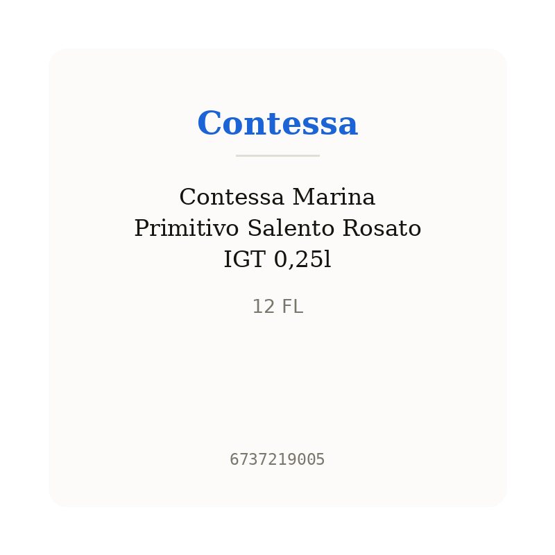Contessa Marina Primitivo Salento Rosato IGT 0,25l
