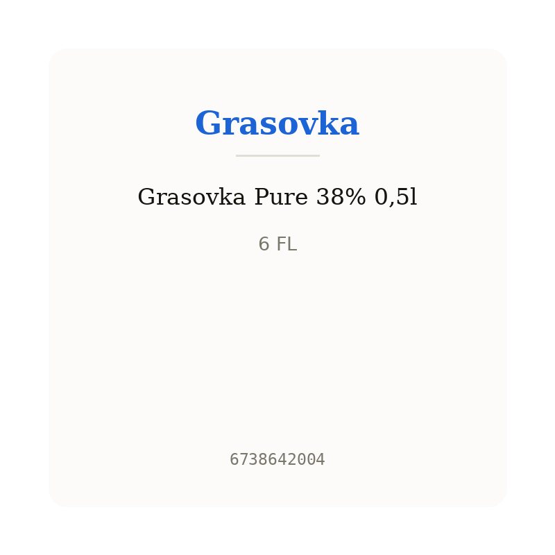 Grasovka Pure 38% 0,5l