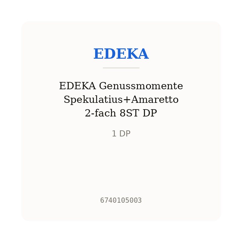 EDEKA Genussmomente Spekulatius+Amaretto 2-fach 8ST DP