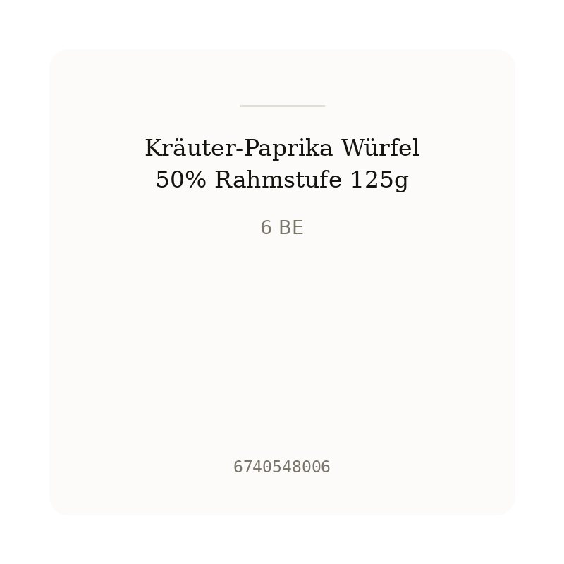 Kräuter-Paprika Würfel 50% Rahmstufe 125g