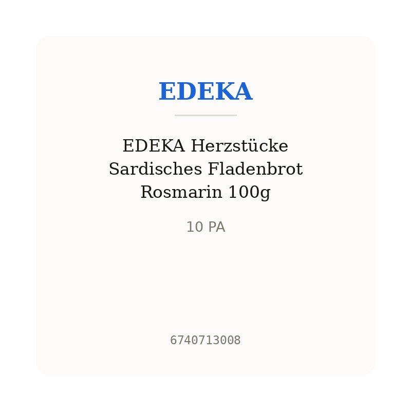 EDEKA Herzstücke Sardisches Fladenbrot Rosmarin 100g