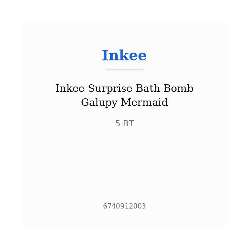 Inkee Surprise Bath Bomb Galupy Mermaid