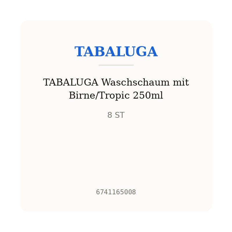 TABALUGA Waschschaum mit Birne/Tropic 250ml