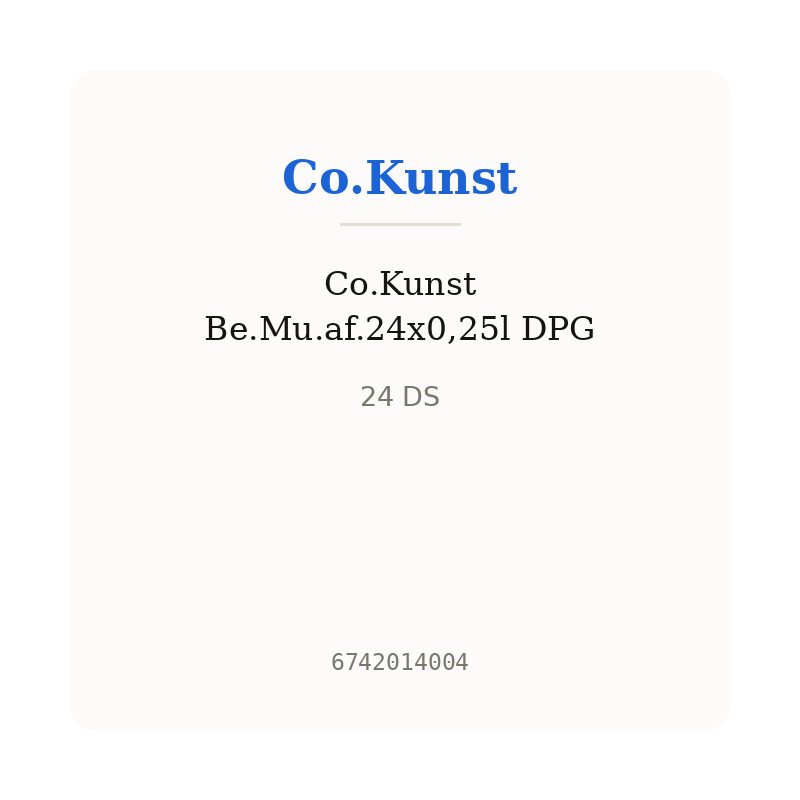 Co.Kunst Be.Mu.af.24x0,25l DPG