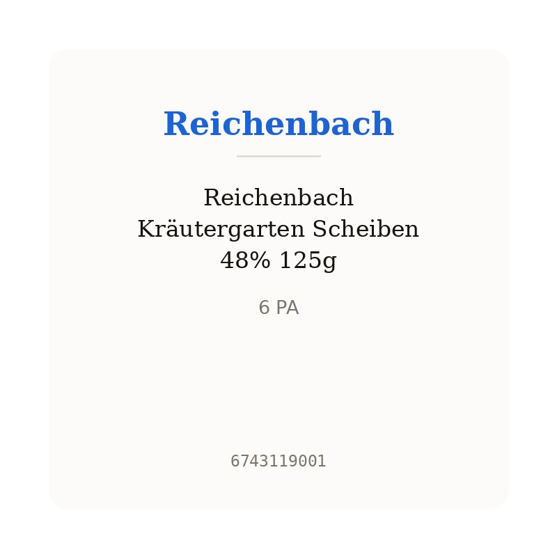 Reichenbach Kräutergarten Scheiben 48% 125g