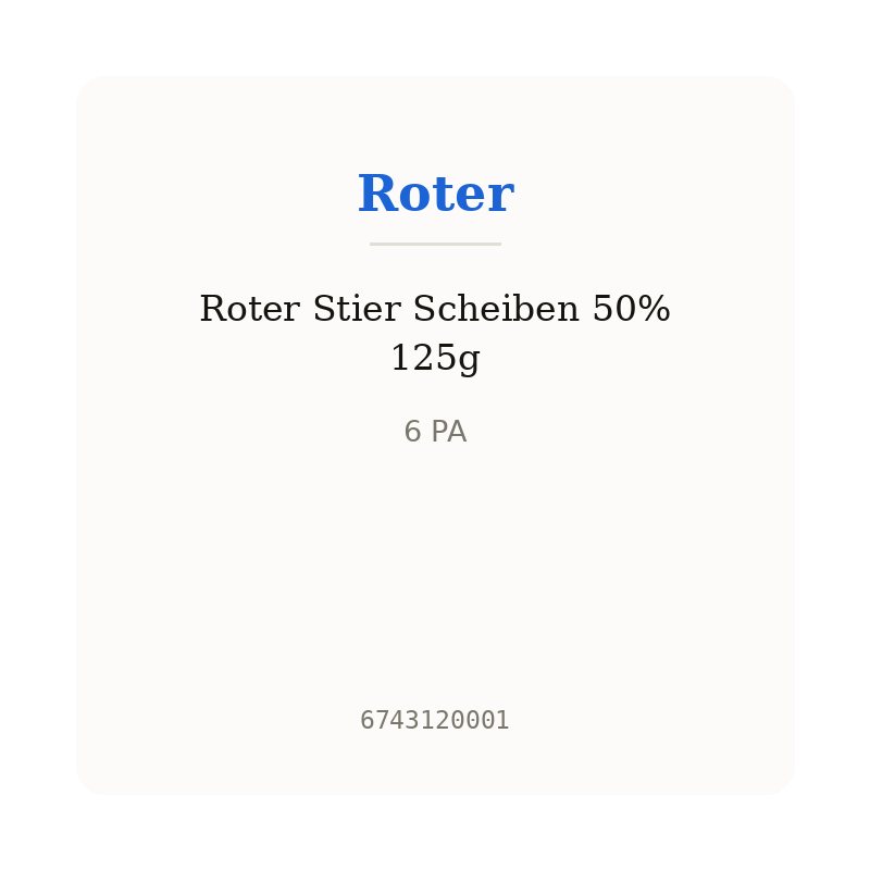 Roter Stier Scheiben 50% 125g