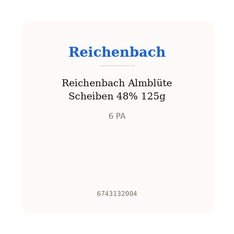 Reichenbach Almblüte Scheiben 48% 125g