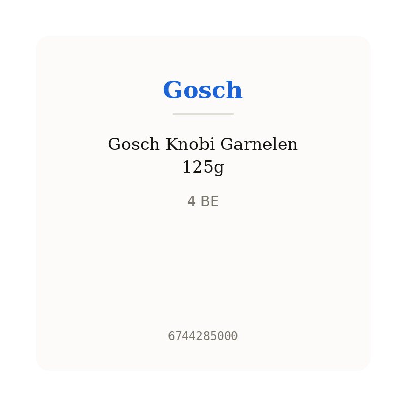 Gosch Knobi Garnelen 125g