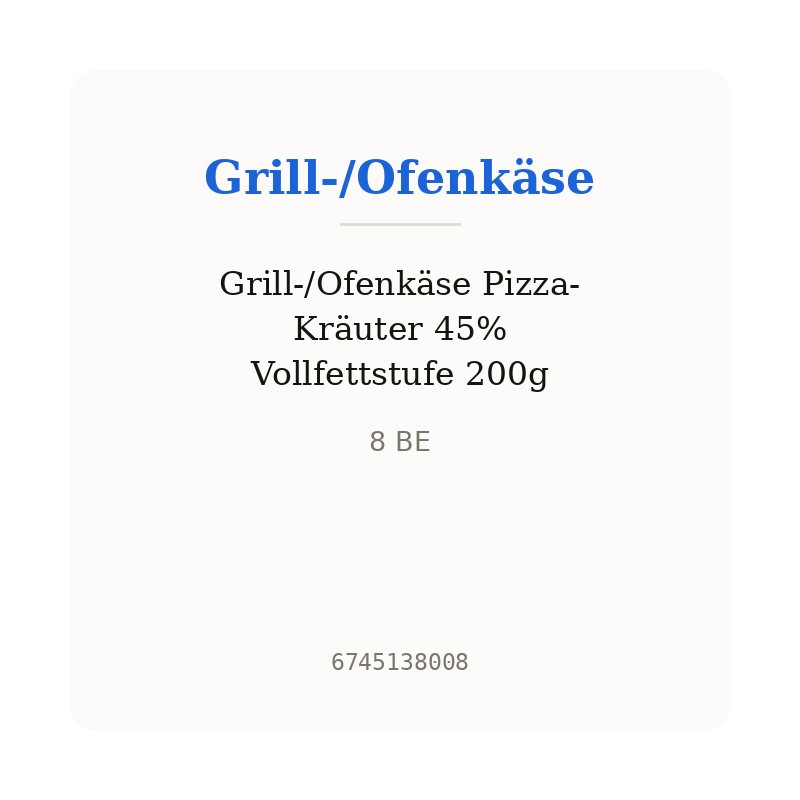 Grill-/Ofenkäse Pizza-Kräuter 45% Vollfettstufe 200g