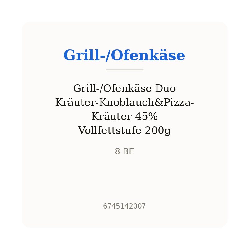 Grill-/Ofenkäse Duo Kräuter-Knoblauch&Pizza-Kräuter 45% Vollfettstufe 200g