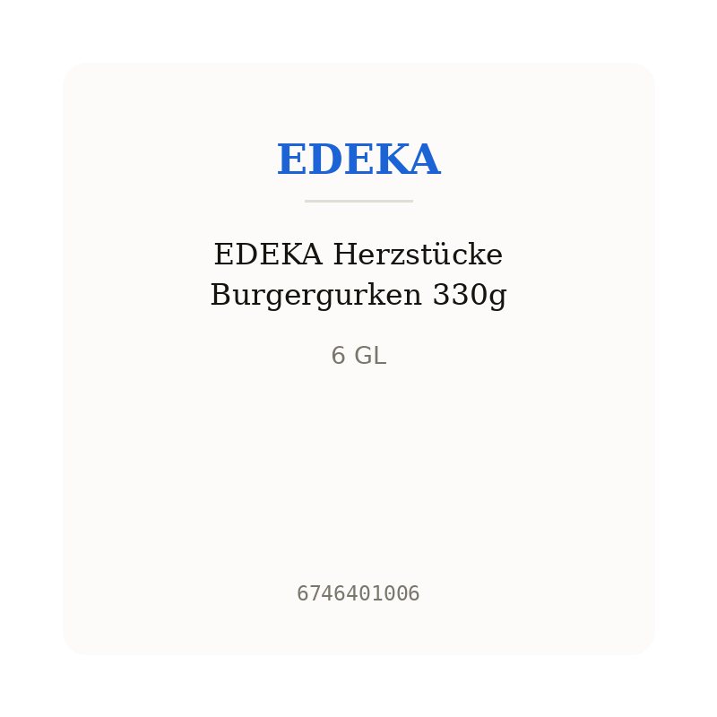 EDEKA Herzstücke Burgergurken 330g