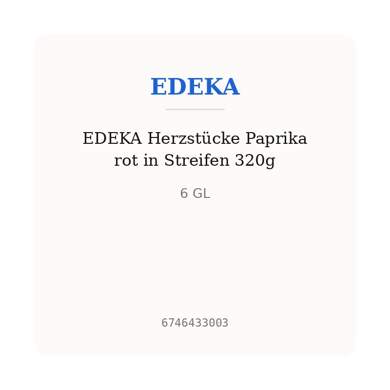 EDEKA Herzstücke Paprika rot in Streifen 320g