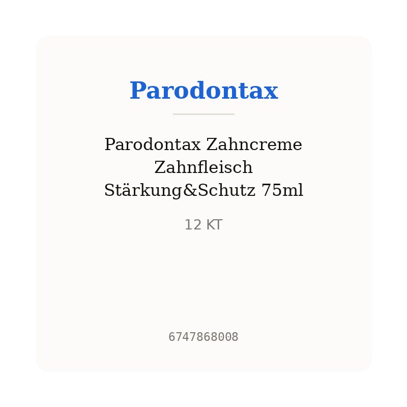 Parodontax Zahncreme Zahnfleisch Stärkung&Schutz 75ml