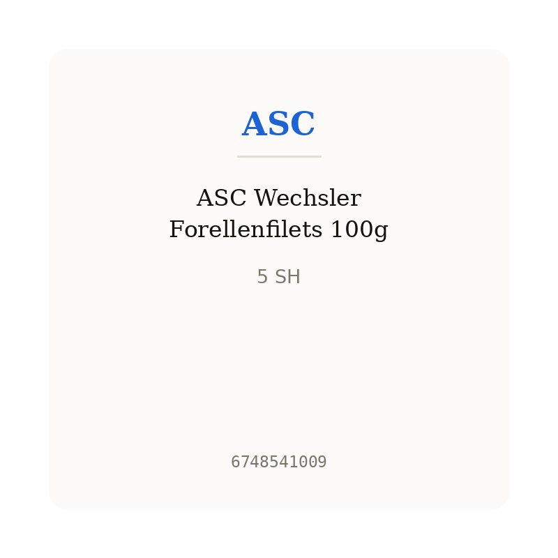 ASC Wechsler Forellenfilets 100g